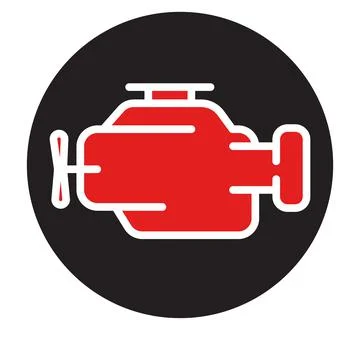 Symbol of internal combustion Engine Simple thin line vector Illustrazione stock