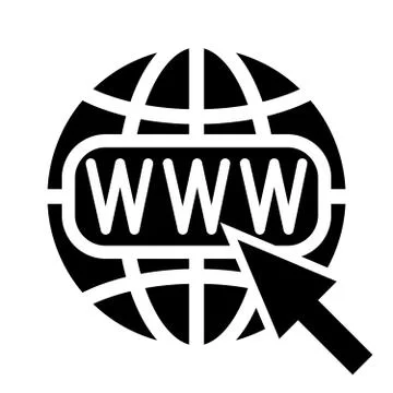Symbol of the Internet, globe and cursor Stock Illustration
