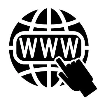Symbol of the Internet, globe and cursor Stock Illustration