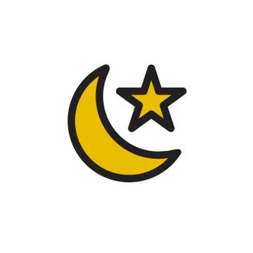 Symbol of islam line icon, vector illustration Stock Illustration