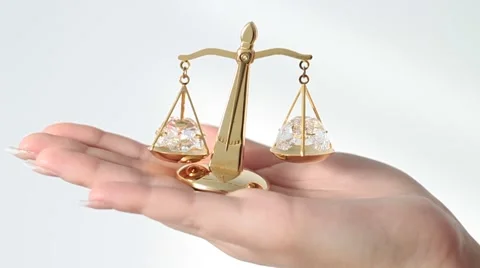 Symbol of justice. Scale Stock Footage 1087452