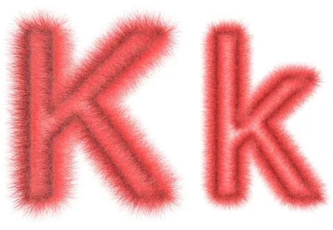 Symbol "K" from wool Stock Illustration
