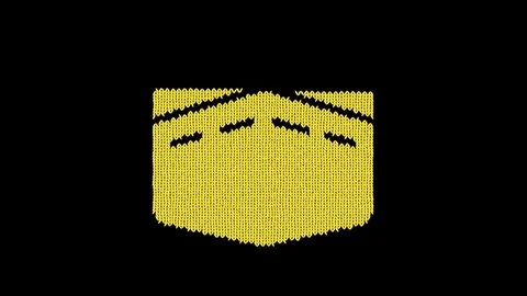 Symbol kaaba is knitted from a woolen thread. Knit like a sweater Stock Footage 120442122
