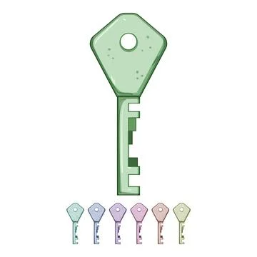Symbol key cartoon vector graphic Stock Illustration