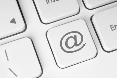 At symbol keyboard button Stock Photos