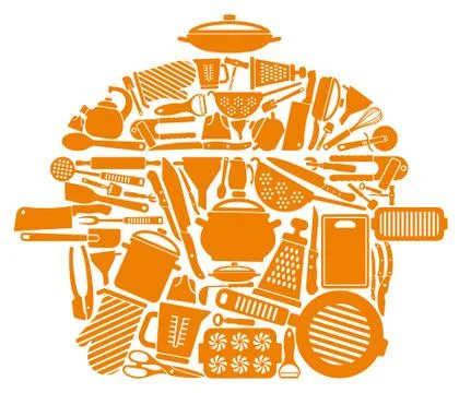 Symbol of kitchen ware Stock Illustration