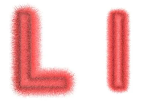 Symbol "L" from wool Stock Illustration