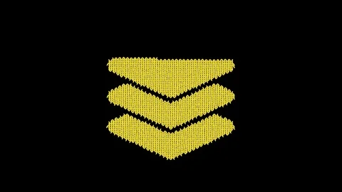 Symbol layer group is knitted from a woolen thread. Knit like a sweater Stock Footage 120441055