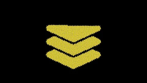 Symbol layer group is knitted from a woolen thread. Knit like a sweater Stock Footage 120441258