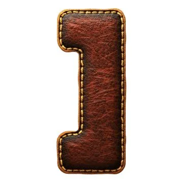 Symbol left bracket made of leather. 3D render font with skin texture isolated Stock Illustration