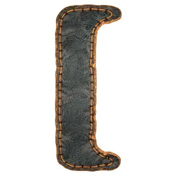 Symbol left bracket made of leather. 3D render font with skin texture isolated Stock Illustration
