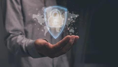 Symbol, lock, lock and security system illustration Stock Photos