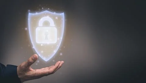Symbol, lock, lock and security system illustration Stock Photos