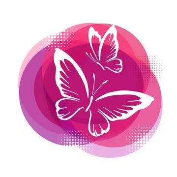 Symbol logo butterflys. Vector illustration Stock Illustration