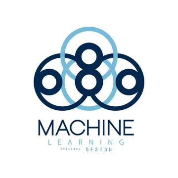 Symbol of machine learning. Computers and artificial intelligence technologies Illustrazione stock