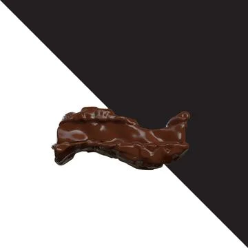 Symbol made of chocolate 3d Stock-Illustration