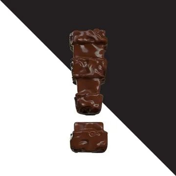 Symbol made of chocolate 3d Stock Illustration