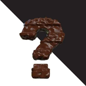 Symbol made of chocolate 3d Illustrazione stock