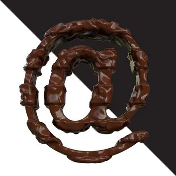 Symbol made of chocolate 3d Stock Illustration
