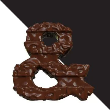 Symbol made of chocolate 3d Stock-Illustration