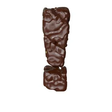 The symbol made of chocolate. Stock Illustration