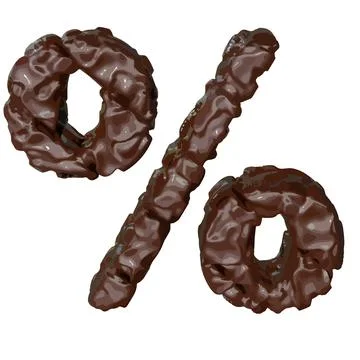 The symbol made of chocolate. Illustrazione stock