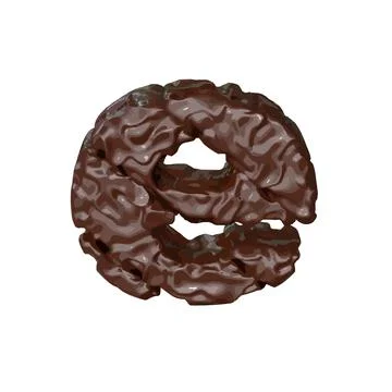The symbol made of chocolate. letter e Stock Illustration