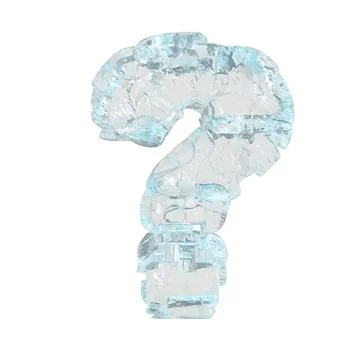 Symbol made of ice 3d Stock Illustration
