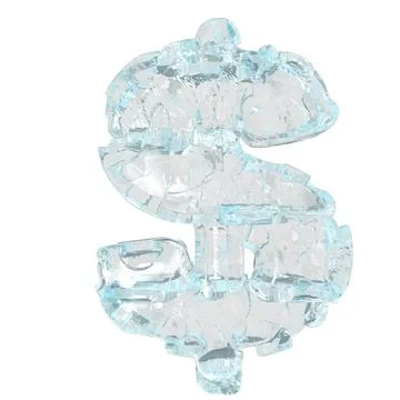 Symbol made of ice 3d Stock Illustration