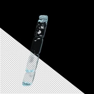 The symbol is made of ice Stock Illustration