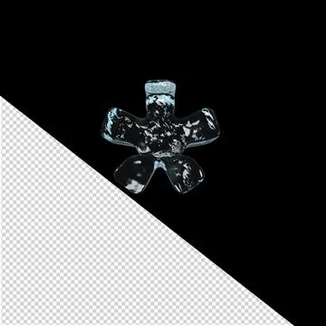 The symbol is made of ice Stock Illustration