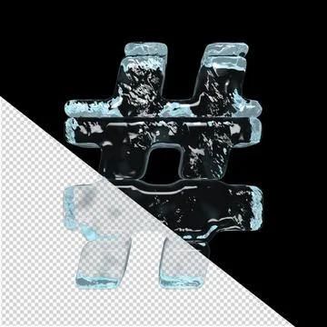 The symbol is made of ice Illustrazione stock