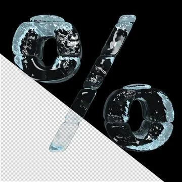 The symbol is made of ice Stock Illustration