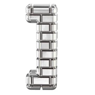 The symbol made of silver bricks. Illustrazione stock