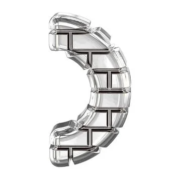 The symbol made of silver bricks. Stock Illustration