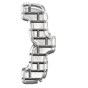 The symbol made of silver bricks. Illustrazione stock