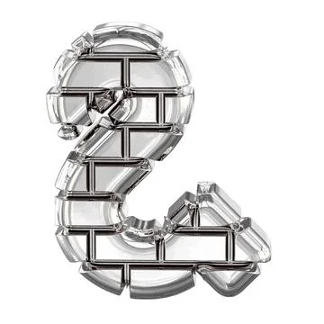 The symbol made of silver bricks. Illustrazione stock