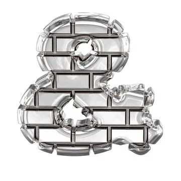 The symbol made of silver bricks. Stock Illustration