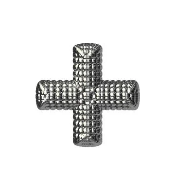 Symbol made of silver spheres Illustrazione stock