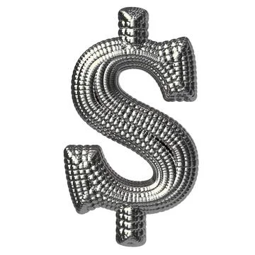 Symbol made of silver spheres Stock Illustration