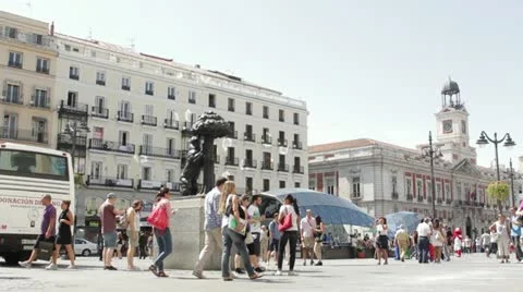 Symbol of Madrid Stock Footage 12101292