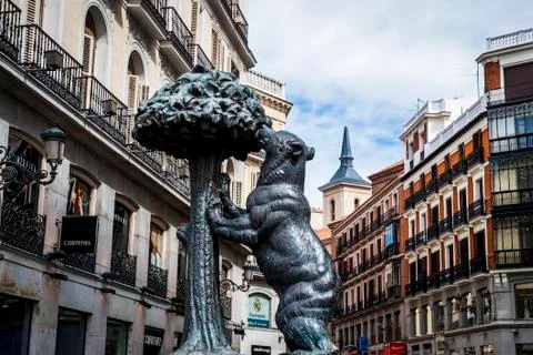 Symbol of Madrid Stock Photos