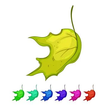 Symbol maple leaf cartoon vector graphic Stock Illustration