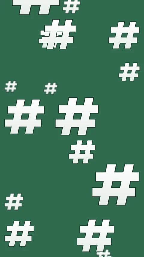 Symbol march hashtag trend vertical Stock Footage 346561526