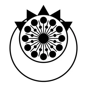 Symbol of a micro nova and sun flash, announcing the coming shift and leap 스톡 일러스트