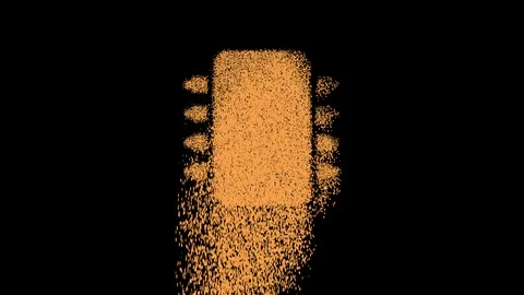 Symbol microchip appears from crumbling sand. Then crumbles down. Alpha channel Stock Footage 107488964