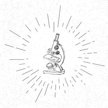 Symbol of Microscope  -  Research Icon Concept -  Vector Illustration Illustrazione stock