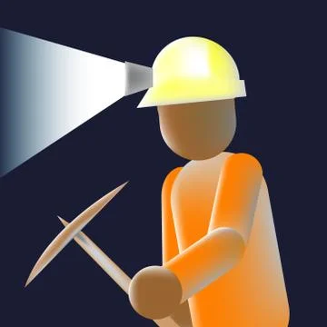 Symbol for mining workers Stock Illustration