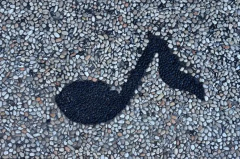 Symbol of musical notes Stock Photos