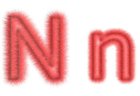 Symbol "N" from wool Stock Illustration